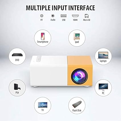 Portable LED Mini Projector Mini LCD Projector Full HD Projector, 3200 Lumens