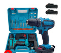 Impact Drill and Driver Set - Power Tool Kit with 2 Batteries