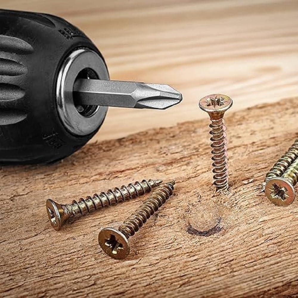 Impact Drill and Driver Set - Power Tool Kit with 2 Batteries