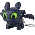 Dragon Keychain Toy with LED Light & Moving Wings, Night Fury Glowing Dragon Keychain | Mini Fantasy Figure Creature Charm for Car Dashboard, Bike Keys, Backpack Bag Accessory & Kids Gift